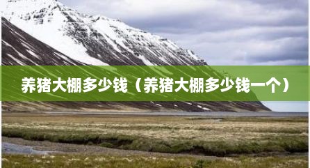 养猪大棚多少钱（养猪大棚多少钱一个）