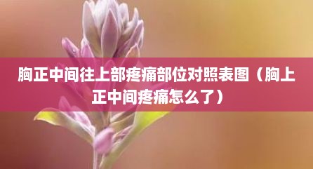 胸正中间往上部疼痛部位对照表图（胸上正中间疼痛怎么了）