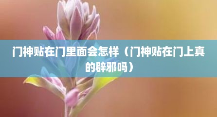 门神贴在门里面会怎样（门神贴在门上真的辟邪吗）
