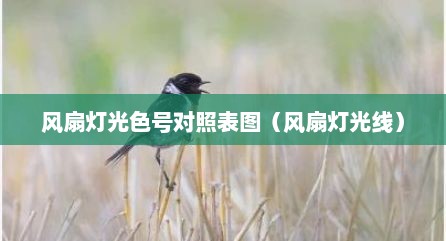 风扇灯光色号对照表图（风扇灯光线）