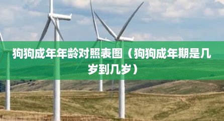 狗狗成年年龄对照表图（狗狗成年期是几岁到几岁）