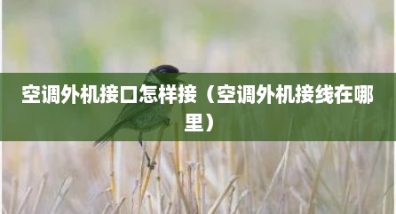 空调外机接口怎样接（空调外机接线在哪里）