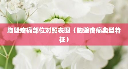 胸壁疼痛部位对照表图（胸壁疼痛典型特征）