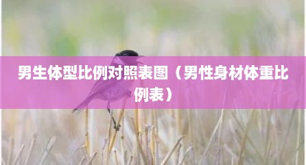 男生体型比例对照表图（男性身材体重比例表）