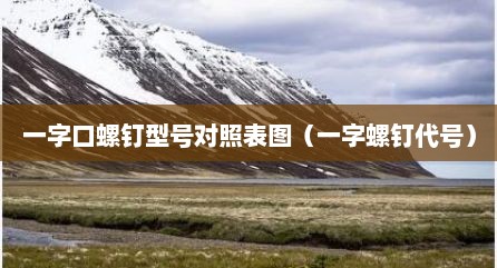 一字口螺钉型号对照表图（一字螺钉代号）
