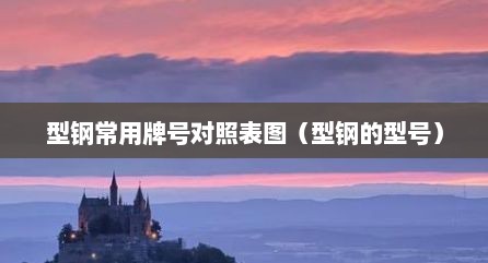 型钢常用牌号对照表图（型钢的型号）