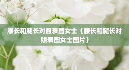 腰长和腿长对照表图女士（腰长和腿长对照表图女士图片）