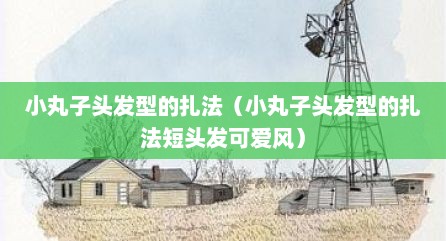 小丸子头发型的扎法（小丸子头发型的扎法短头发可爱风）