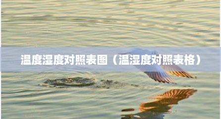 温度湿度对照表图（温湿度对照表格）