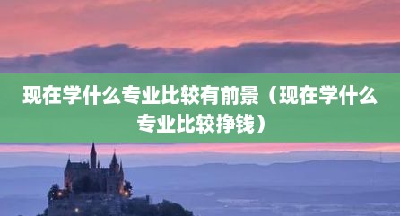 现在学什么专业比较有前景（现在学什么专业比较挣钱）