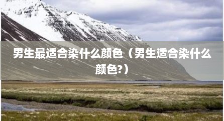 男生最适合染什么颜色（男生适合染什么颜色?）