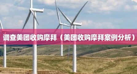 调查美团收购摩拜（美团收购摩拜案例分析）