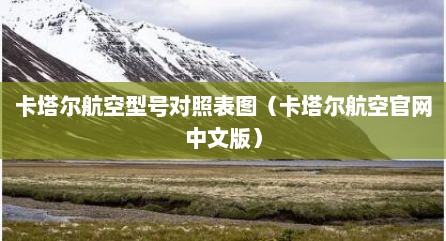 卡塔尔航空型号对照表图（卡塔尔航空官网中文版）