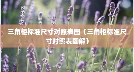 三角柜标准尺寸对照表图（三角柜标准尺寸对照表图解）