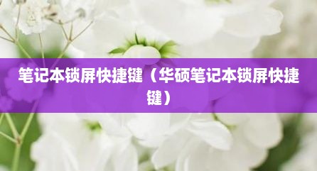 笔记本锁屏快捷键（华硕笔记本锁屏快捷键）