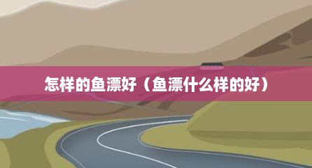怎样的鱼漂好（鱼漂什么样的好）