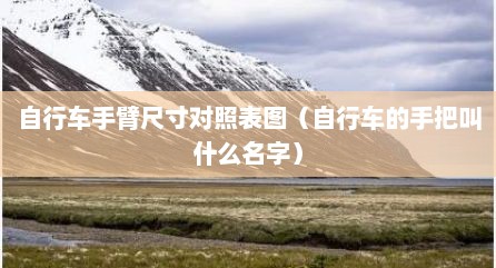 自行车手臂尺寸对照表图（自行车的手把叫什么名字）