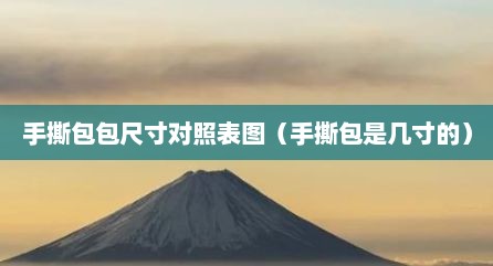 手撕包包尺寸对照表图（手撕包是几寸的）
