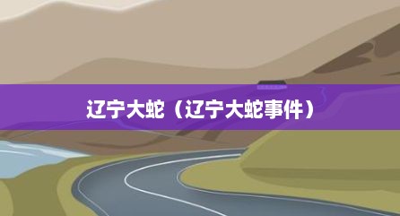 辽宁大蛇（辽宁大蛇事件）
