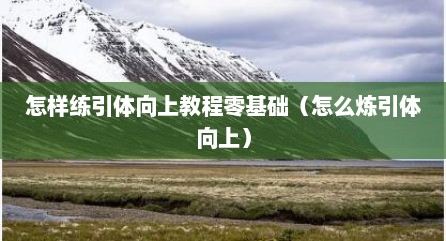 怎样练引体向上教程零基础（怎么炼引体向上）
