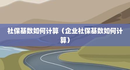 社保基数如何计算（企业社保基数如何计算）