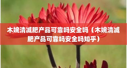 木婉清减肥产品可靠吗安全吗（木婉清减肥产品可靠吗安全吗知乎）