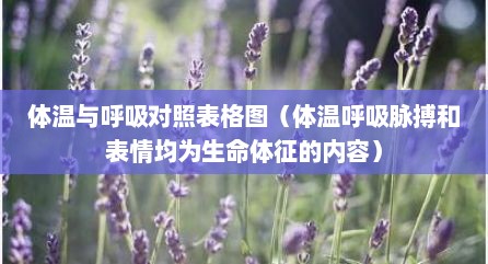 体温与呼吸对照表格图（体温呼吸脉搏和表情均为生命体征的内容）