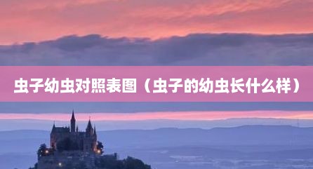 虫子幼虫对照表图（虫子的幼虫长什么样）