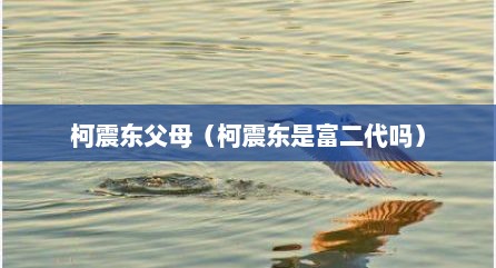 柯震东父母（柯震东是富二代吗）