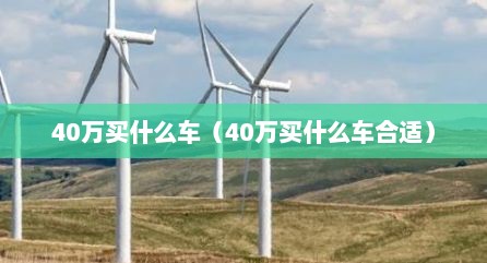 40万买什么车（40万买什么车合适）