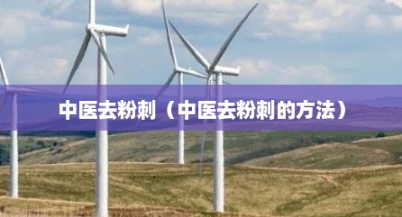 中医去粉刺（中医去粉刺的方法）