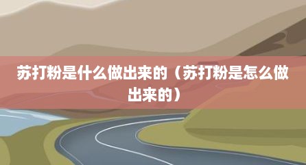 苏打粉是什么做出来的（苏打粉是怎么做出来的）