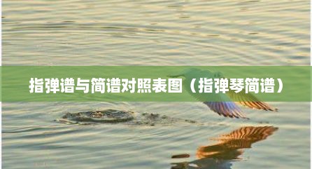 指弹谱与简谱对照表图（指弹琴简谱）