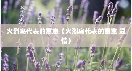 火烈鸟代表的寓意（火烈鸟代表的寓意 爱情）