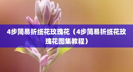 4步简易折纸花玫瑰花（4步简易折纸花玫瑰花图集教程）