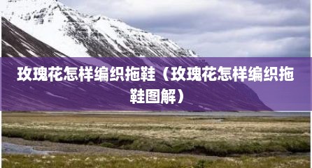 玫瑰花怎样编织拖鞋（玫瑰花怎样编织拖鞋图解）