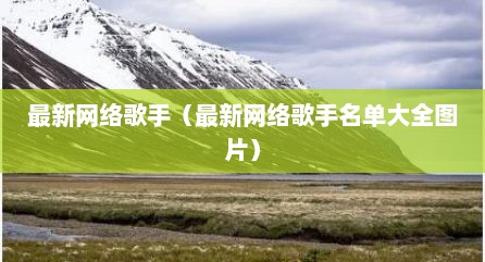 最新网络歌手（最新网络歌手名单大全图片）