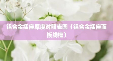 铝合金插座厚度对照表图（铝合金插座面板线槽）