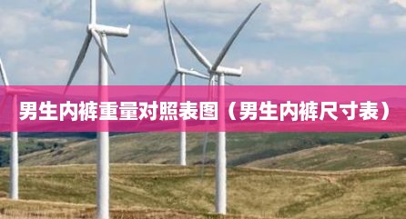 男生内裤重量对照表图（男生内裤尺寸表）