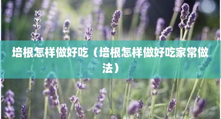 培根怎样做好吃（培根怎样做好吃家常做法）