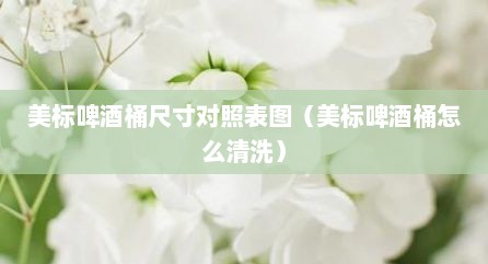 美标啤酒桶尺寸对照表图（美标啤酒桶怎么清洗）