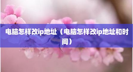 电脑怎样改ip地址（电脑怎样改ip地址和时间）