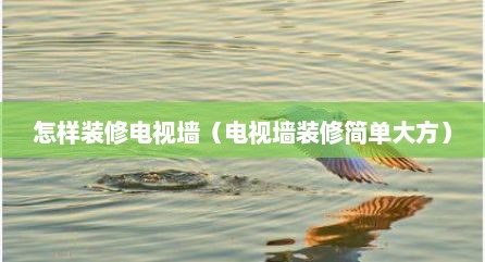 怎样装修电视墙（电视墙装修简单大方）