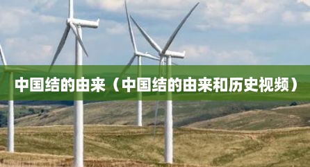 中国结的由来（中国结的由来和历史视频）
