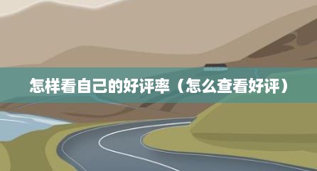 怎样看自己的好评率（怎么查看好评）
