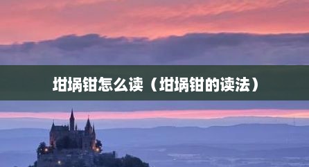 坩埚钳怎么读（坩埚钳的读法）