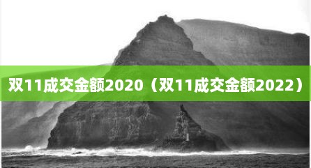 双11成交金额2020（双11成交金额2022）