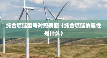 纯金项链型号对照表图（纯金项链的属性是什么）