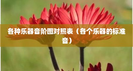 各种乐器音阶图对照表（各个乐器的标准音）