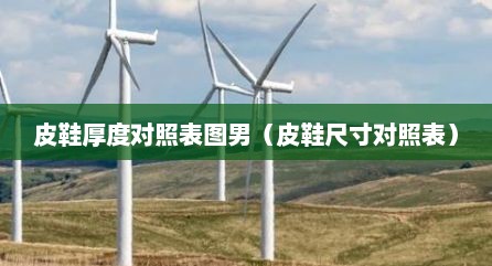 皮鞋厚度对照表图男（皮鞋尺寸对照表）